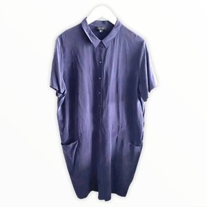 COS Navy Silk Romper